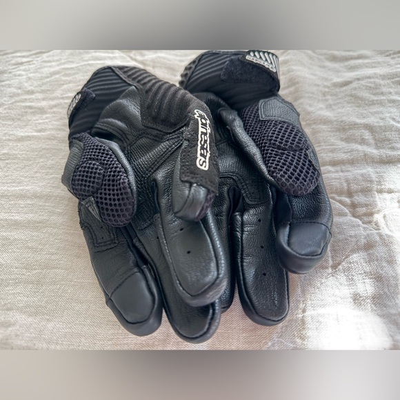 Alpinestars SMX-1 Air V2 Gloves black and white size S motorcycle bike - Picture 6 of 9